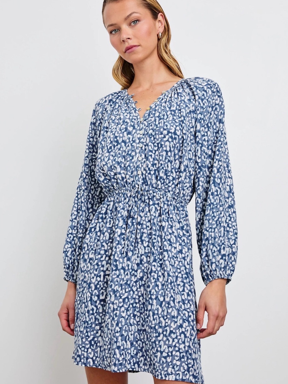 Rails -  Linnea Dress in Blue Mixed Cheetah
